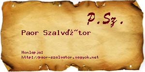 Paor Szalvátor névjegykártya